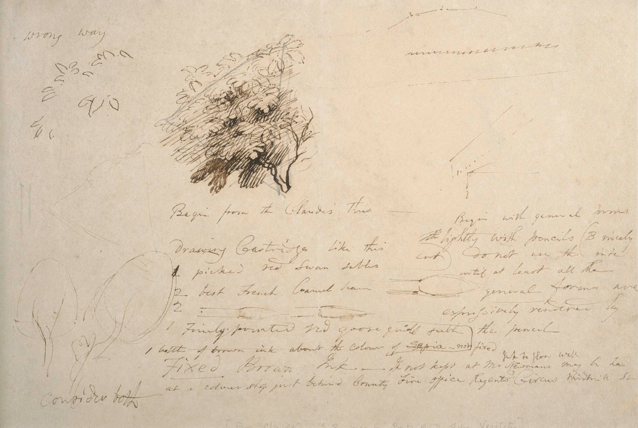 Hoja de Cuaderno No. 114 de Samuel Palmer