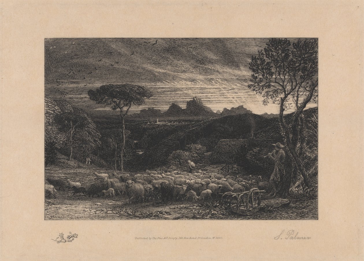 Abriendo el redil de Samuel Palmer