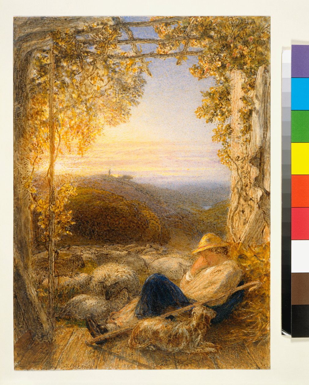 Pastor Durmiendo - Mañana, c.1857 de Samuel Palmer