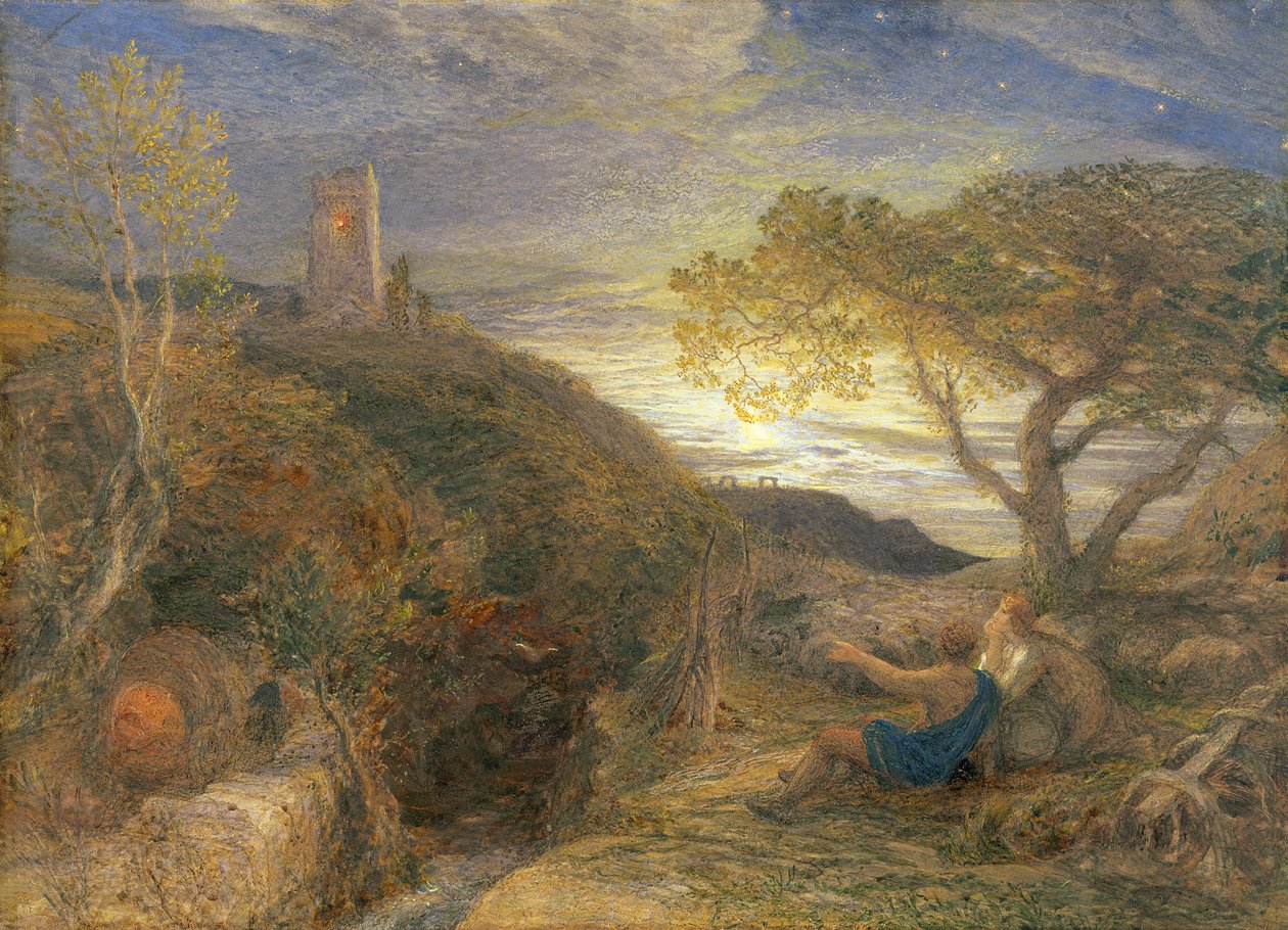 La torre solitaria, 1868 de Samuel Palmer