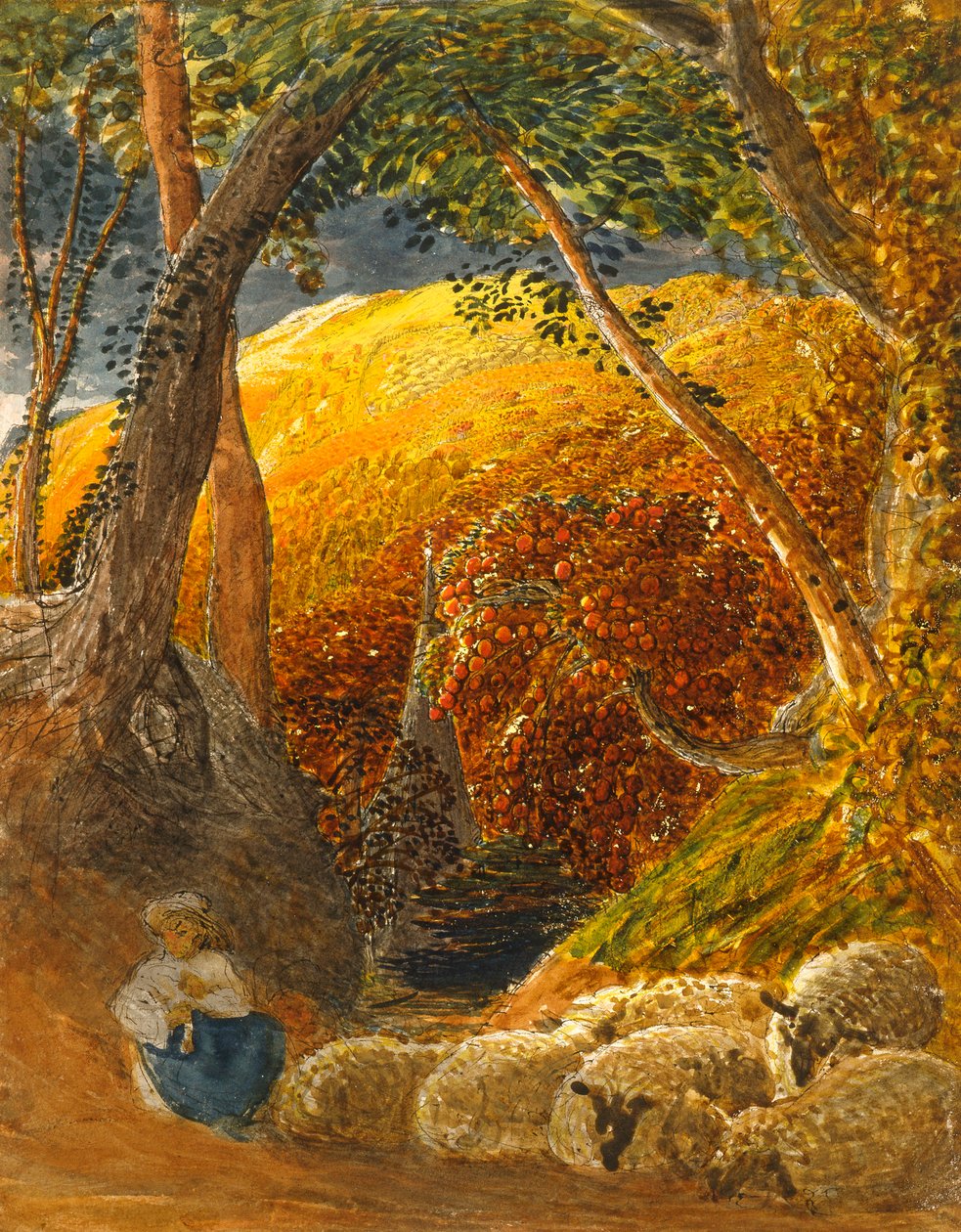El árbol mágico de manzanas de Samuel Palmer