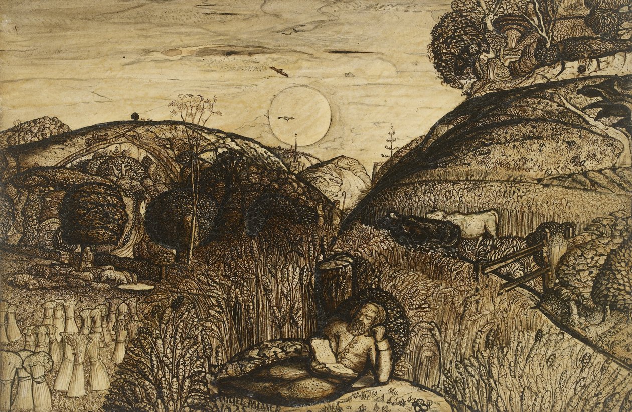 El valle lleno de maíz, 1825 de Samuel Palmer