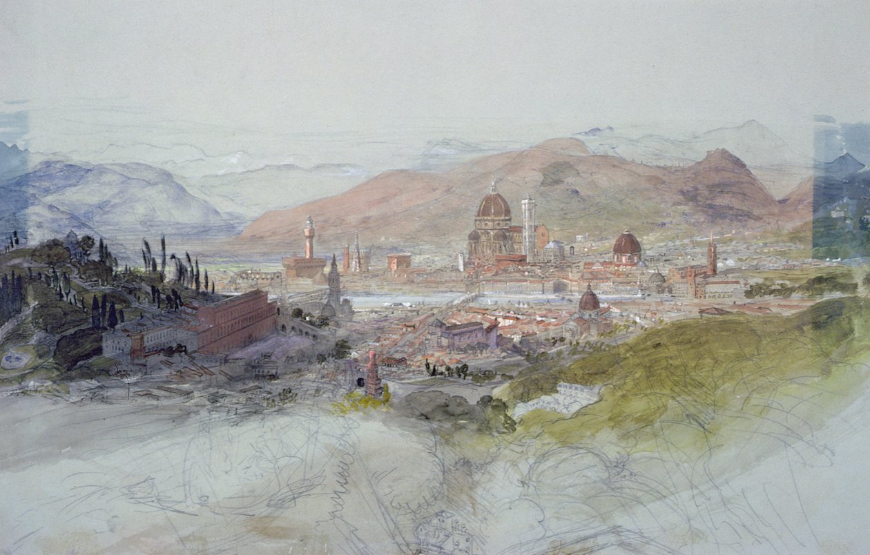 Vista de Florencia, 1837-39 de Samuel Palmer