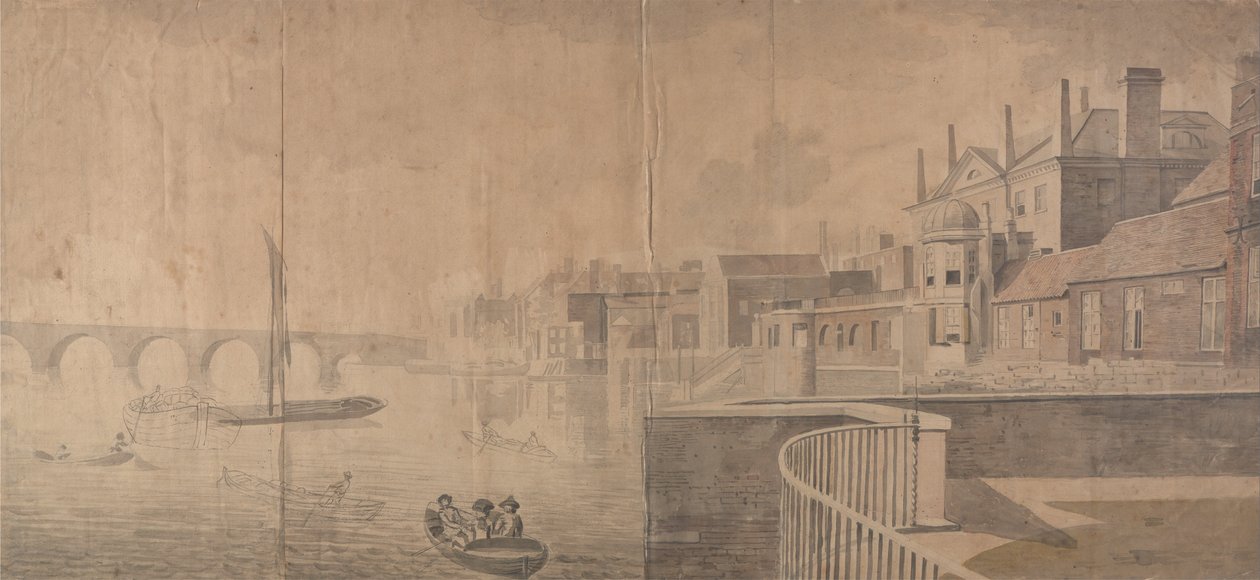 El Támesis con Montagu House y el Puente de Westminster de Samuel Scott