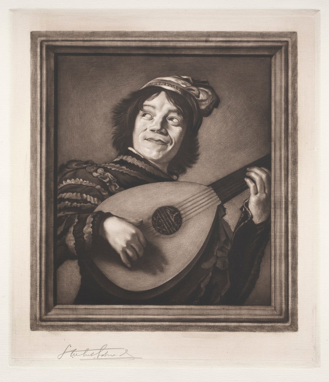 El jugador de laúd, siglos XIX-XX de Samuel Arlent Edwards