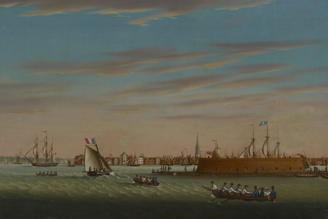 Vista de Charleston desde el puerto de Samuel Barnard