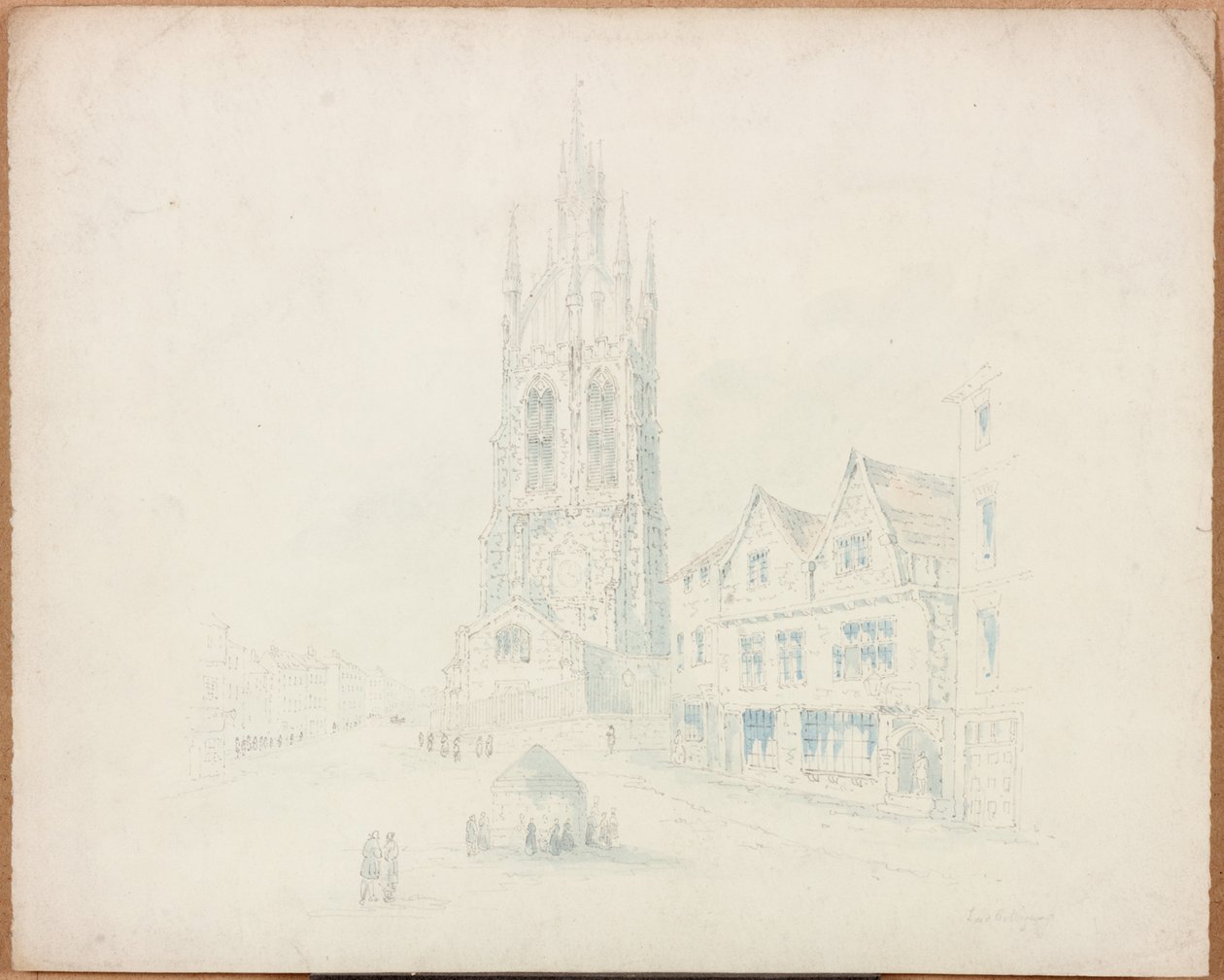 Catedral de San Nicolás desde la Casa de Lord Collingwood de Samuel Bilston