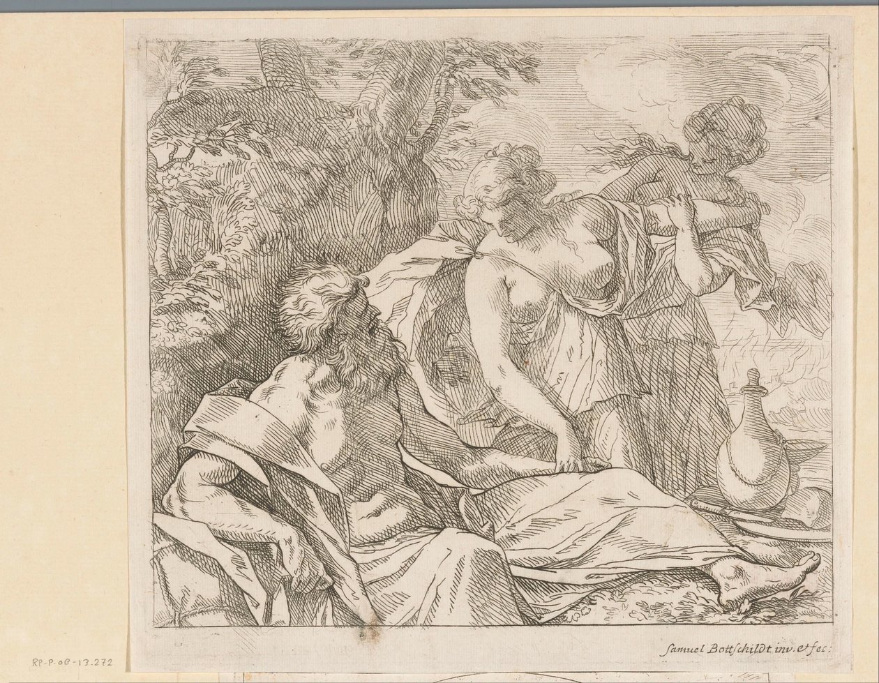 Lot y sus hijas Varios diseños (título de la serie) Opera Varia Historica, Poetica & Iconologica (título de la serie) de Samuel Bottschild