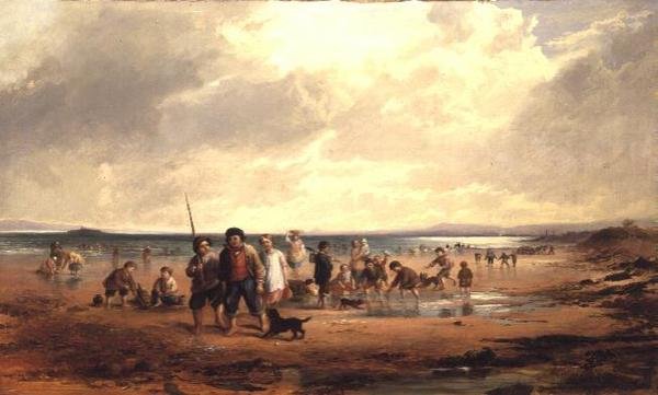 Niños jugando en la playa de Samuel Bough