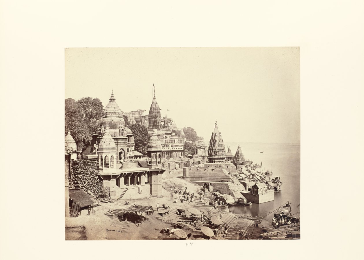 Benarés; El Ghat en llamas de Samuel Bourne