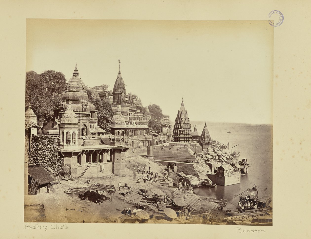 Benarés - El ghat de cremación de Samuel Bourne