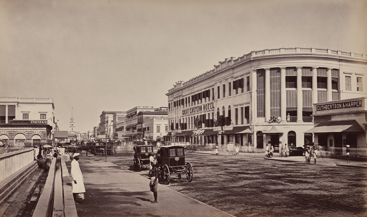 Calcuta. Old Court House Street de Samuel Bourne