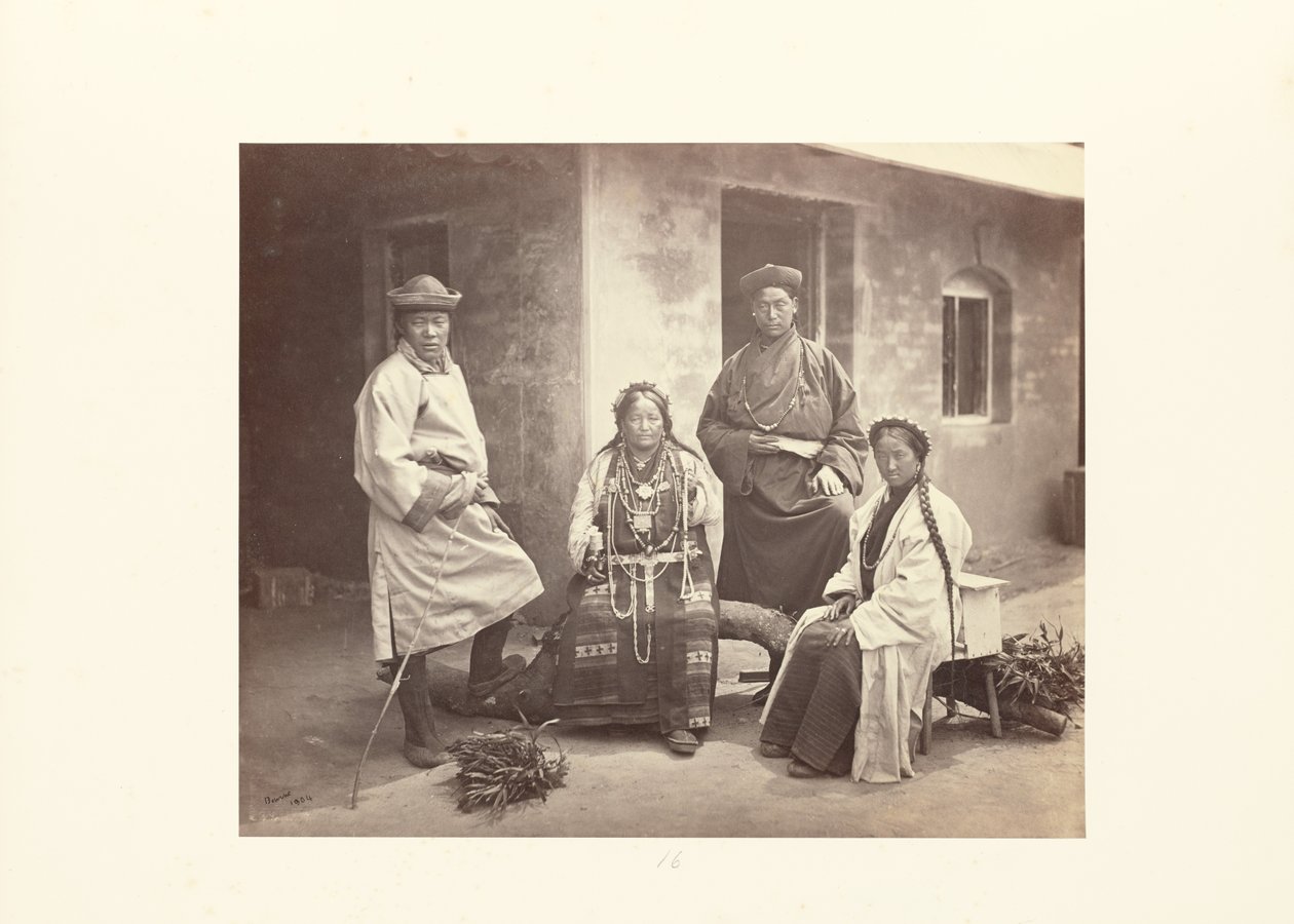 Darjeeling; grupo de bhutias de Samuel Bourne