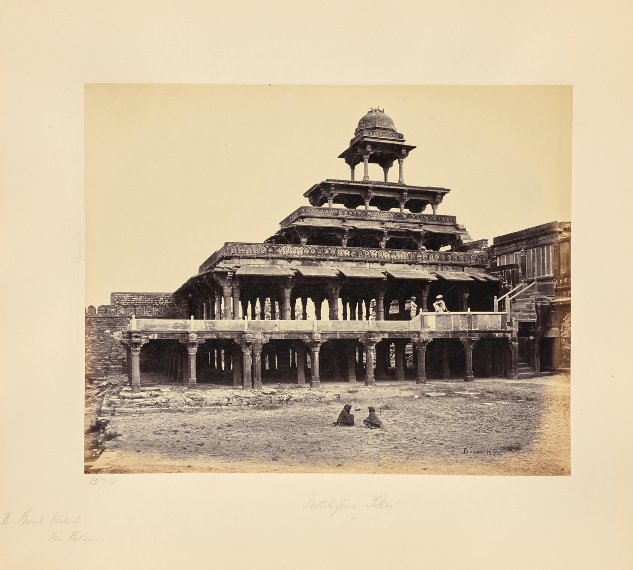 Fatehpur Sikri; el Panch Mahal (cinco palacios) de Samuel Bourne