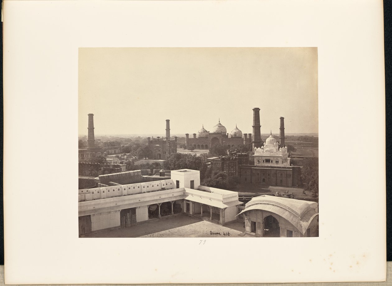 Lahore; Vista desde el Palacio del Fuerte de Samuel Bourne