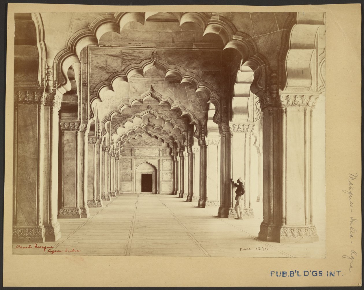 Mezquita de las Perlas, Agra, India de Samuel Bourne