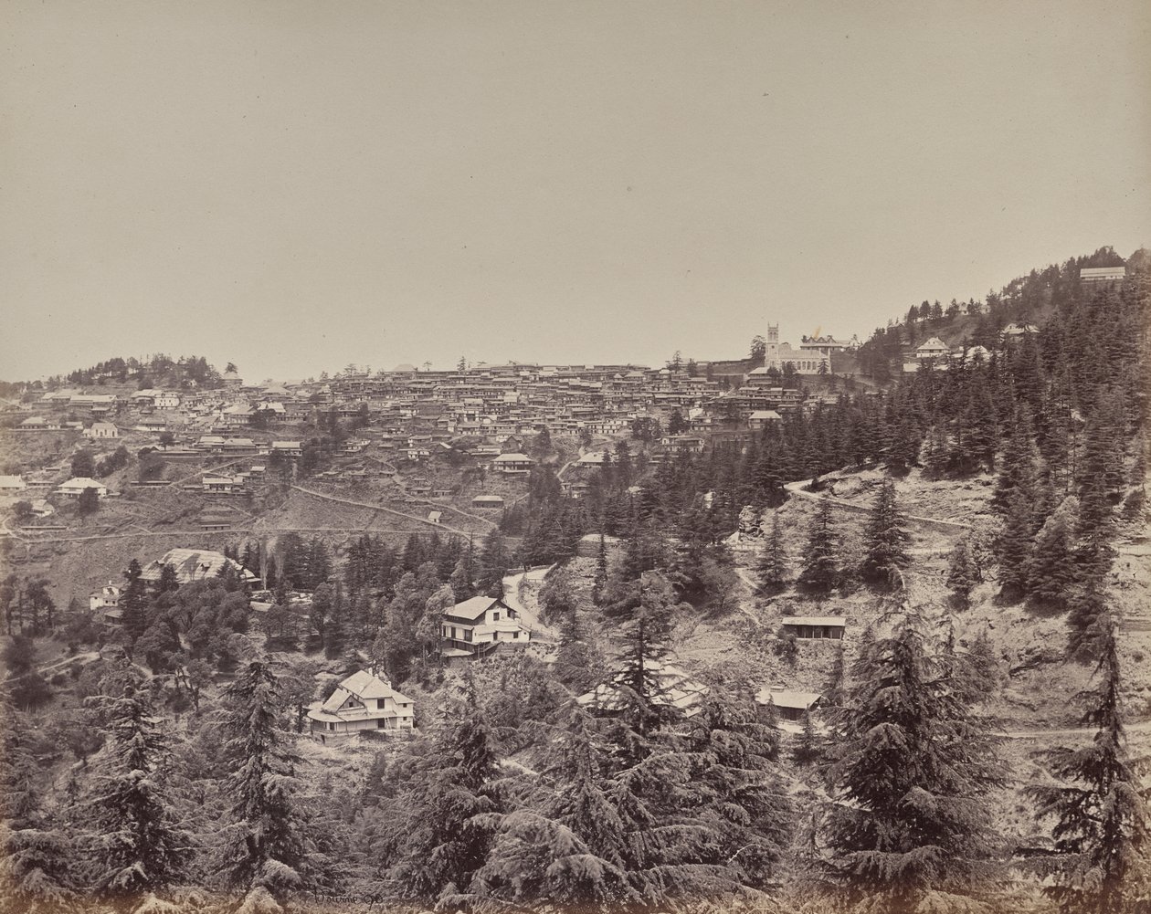 Shimla. Vista desde Oakover House de Samuel Bourne
