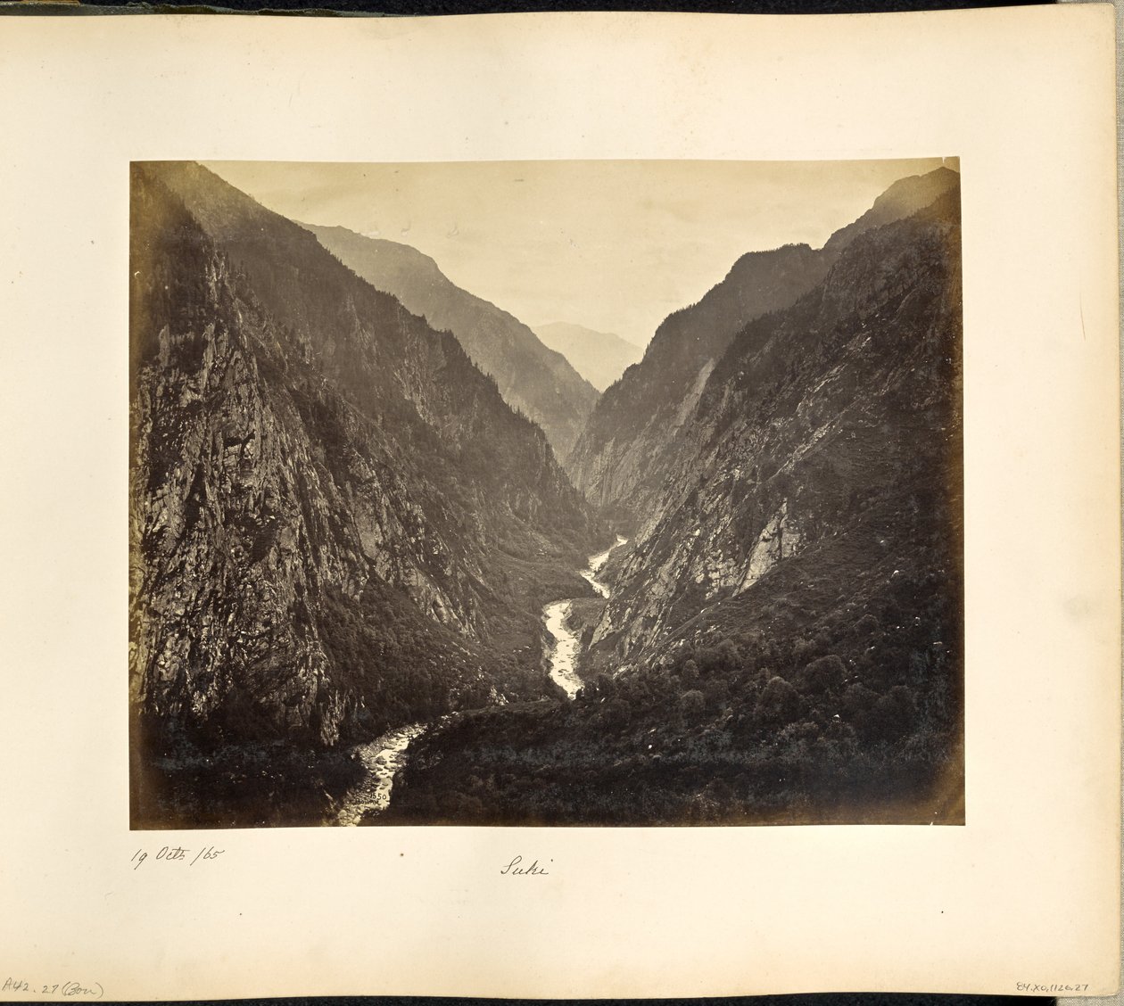 El valle del Ganges, desde el pueblo de Suki, al atardecer de Samuel Bourne