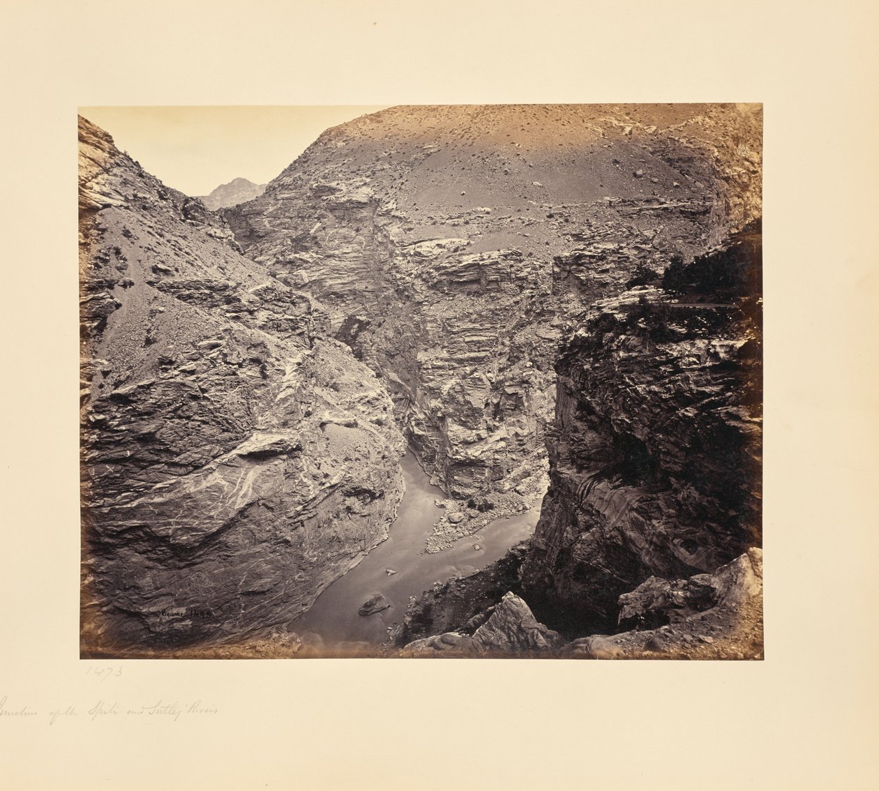 La confluencia de los ríos Spiti y Sutlej de Samuel Bourne