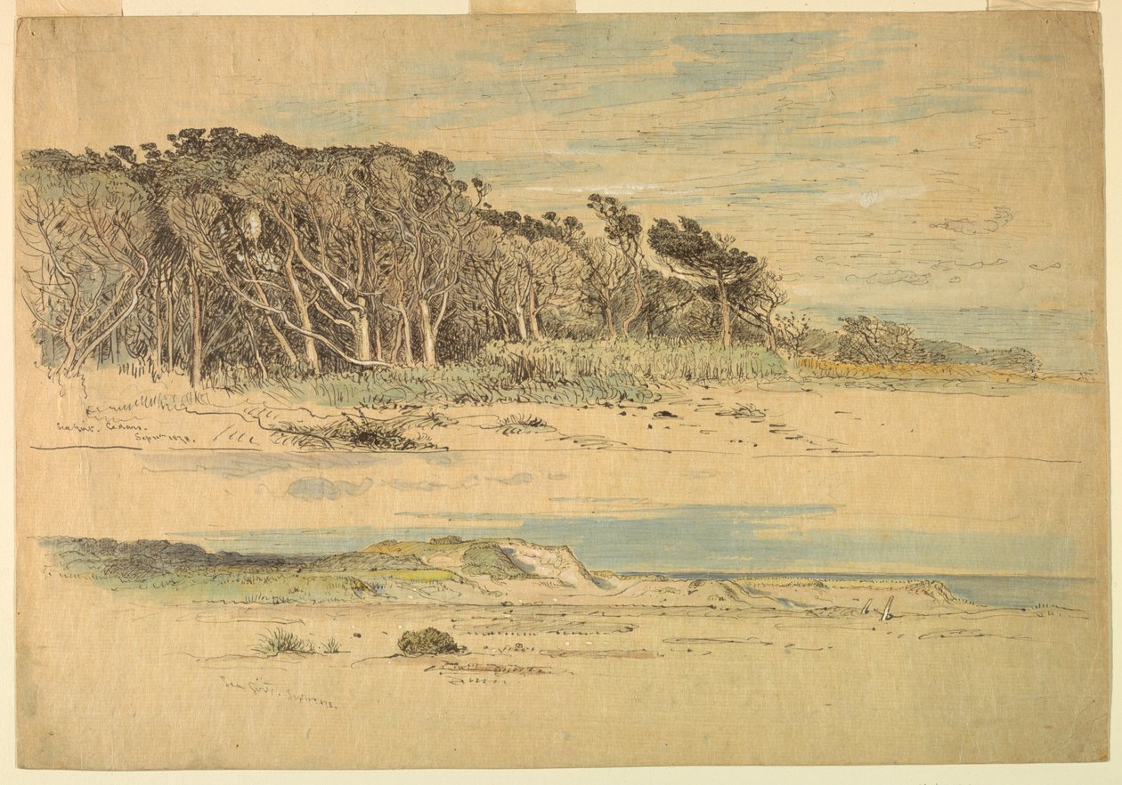 Dibujo, Sea Girt, Nueva Jersey, 11 de septiembre de 1878 de Samuel Colman