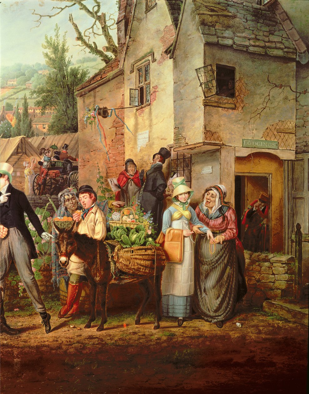 Feria de St. James, Bristol (detalle) de Samuel Colman