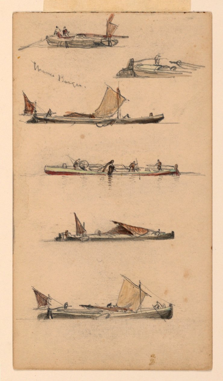 Barcazas del Támesis de Samuel Colman