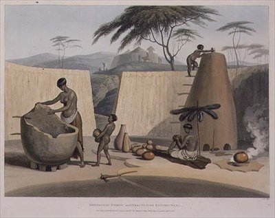 Mujeres Booshuana fabricando cerámica, lámina 23 de 