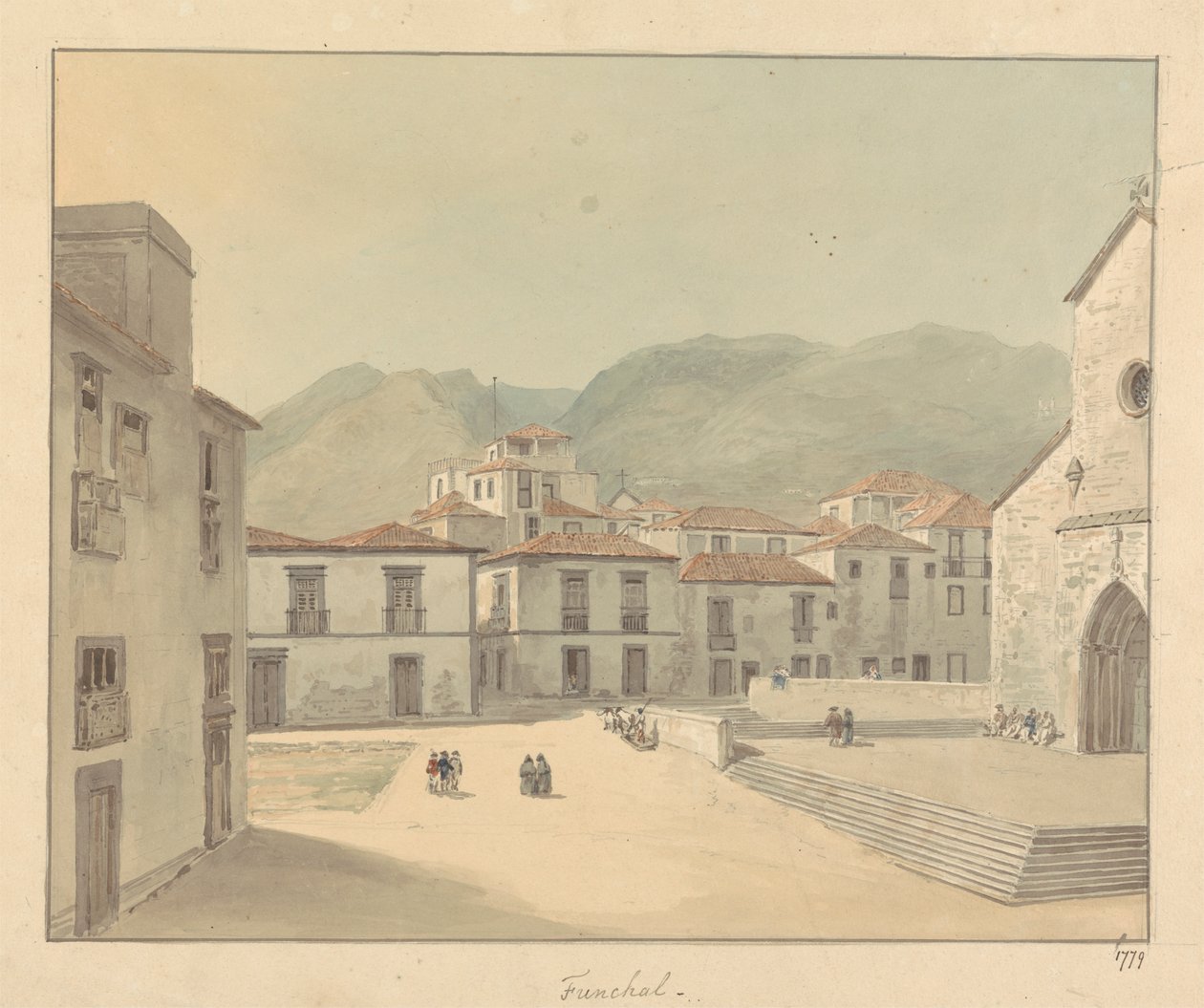 Funchal, Madeira: Una plaza con iglesia de Samuel Davis