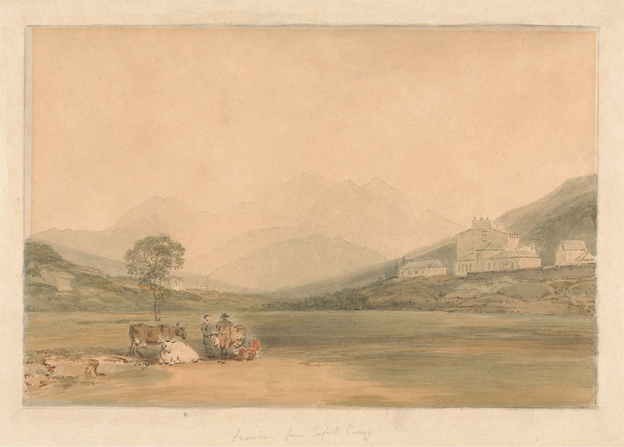 Snowdon desde Capel Curig de Samuel Davis