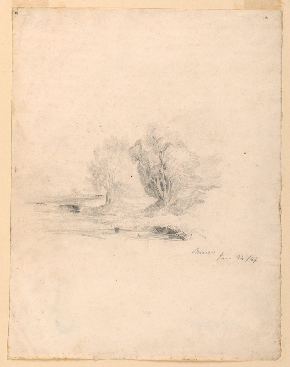 Arroyo y árboles de Samuel Finley Breese Morse