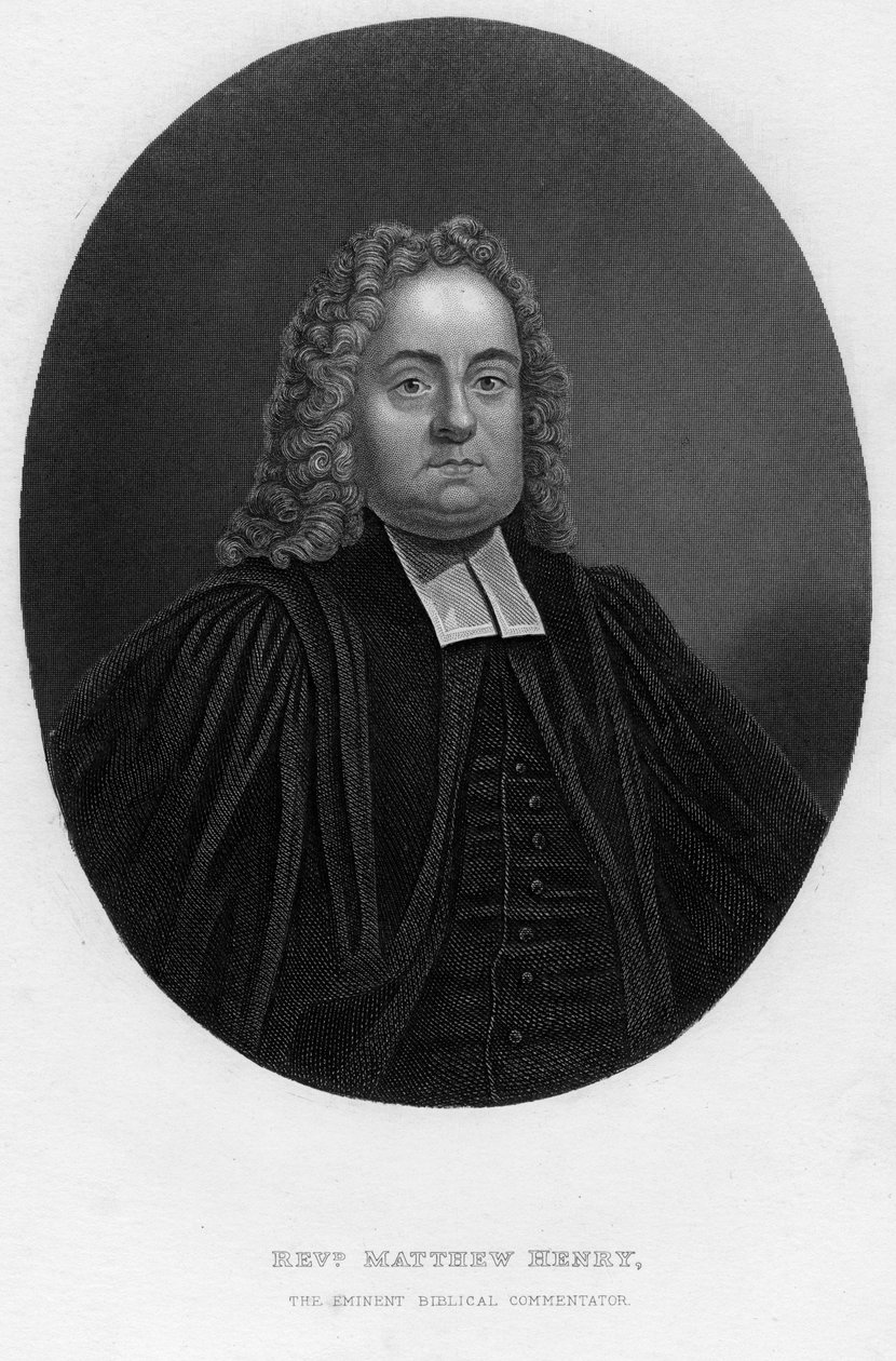 Matthew Henry 1662-1714, comentarista bíblico y clérigo inglés, siglo XIX de Samuel Freeman