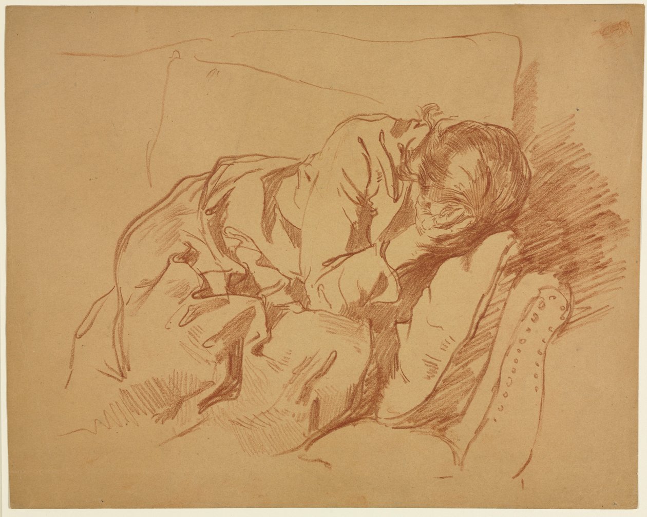 Mujer lamentándose Sarah H. Crone, 1880s o 1890s de Samuel H. Crone