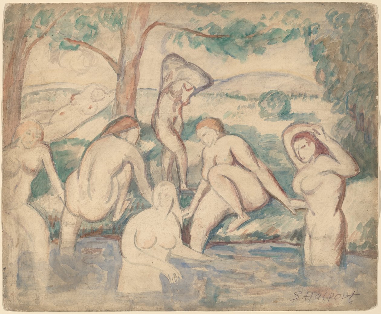 Bañistas de Samuel Halpert