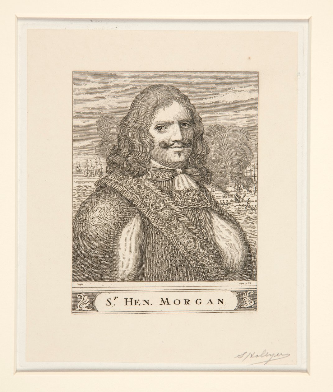 retrato de sir henry morgan de Samuel Hollyer