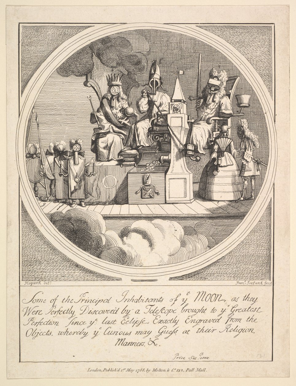 Algunos de los principales habitantes de la Luna, como fueron perfectamente descubiertos, 1 de mayo de 1788 de Samuel Ireland