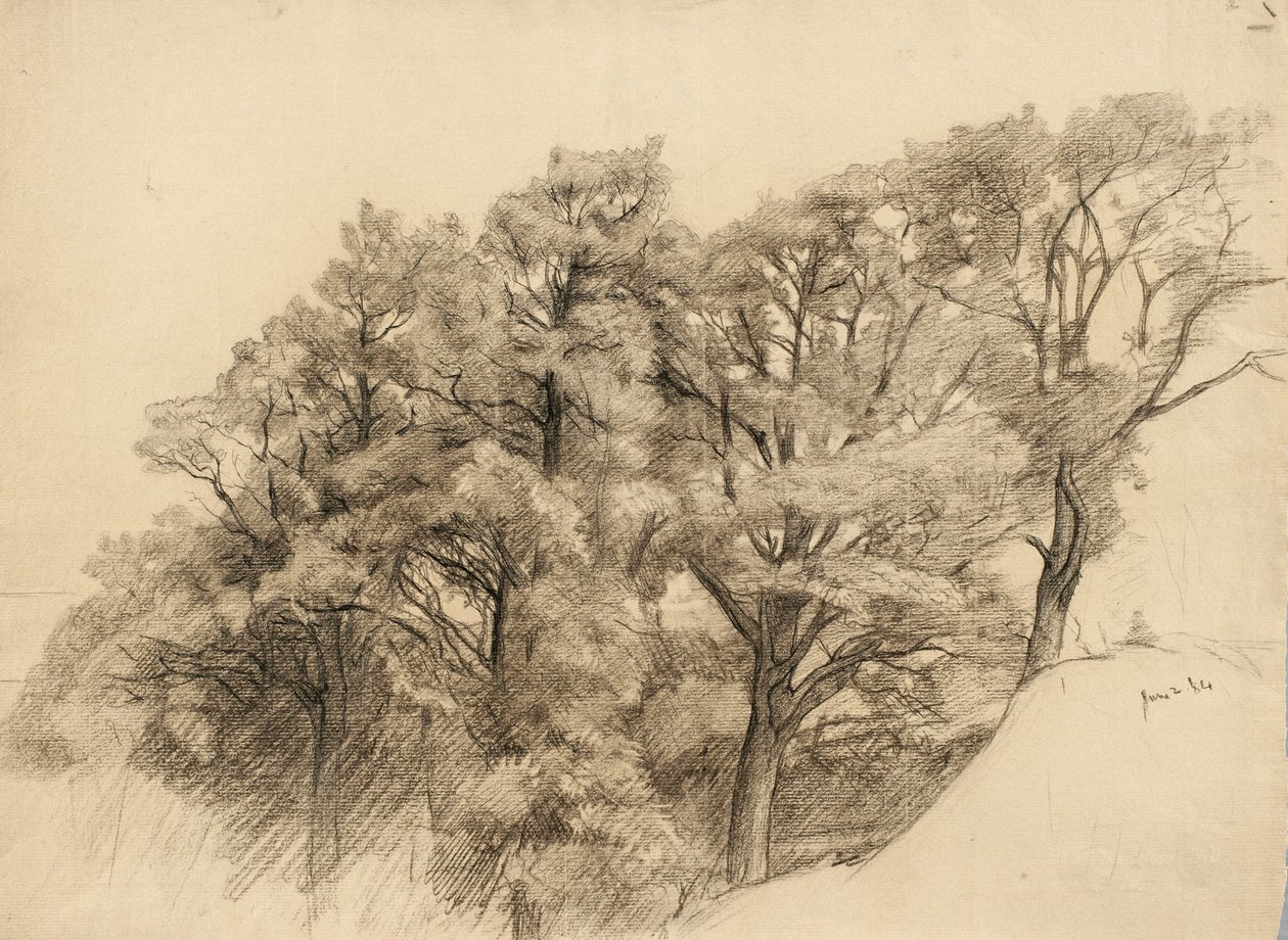 Paisaje con árboles, 1884 de Samuel Isham