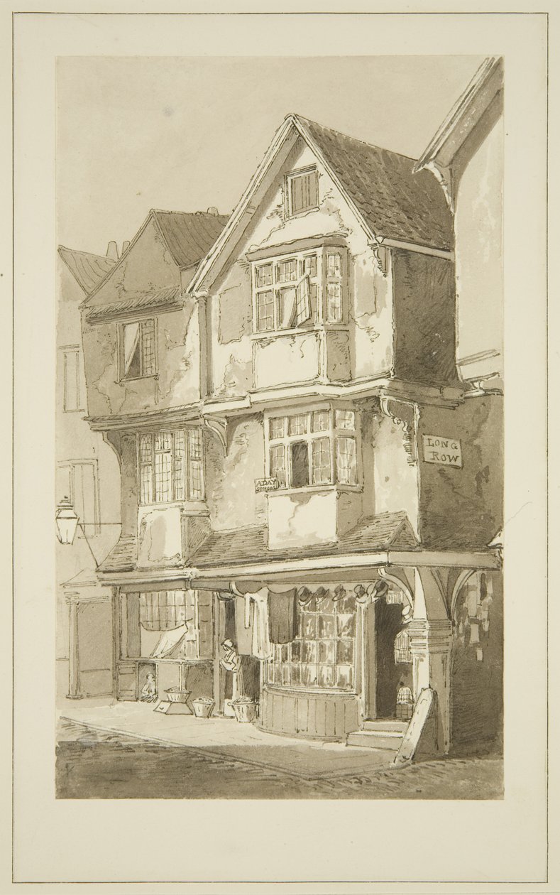 Casas antiguas, esquina de Long Row, Temple Street de Samuel Jackson