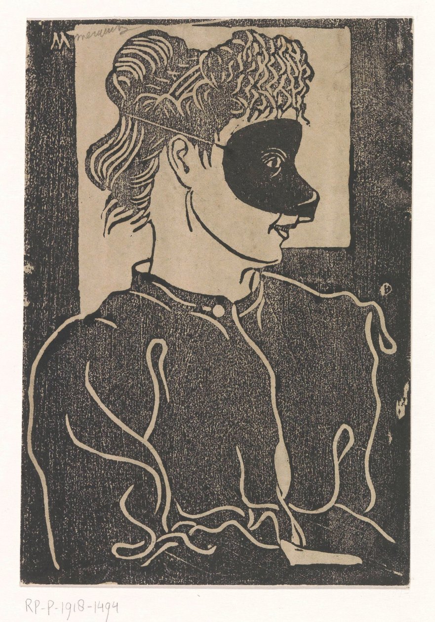 Mujer enmascarada de Samuel Jessurun de Mesquita (signed by artist)