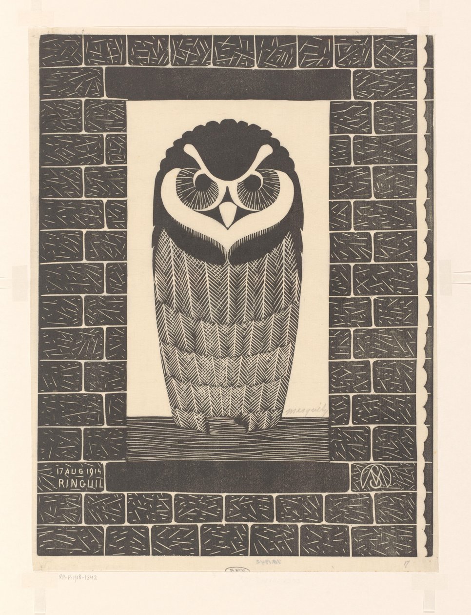 Ringuil (título original del objeto) de Samuel Jessurun de Mesquita (signed by artist)