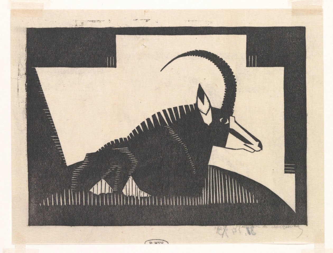 Antílope sable de Samuel Jessurun de Mesquita (signed by artist)