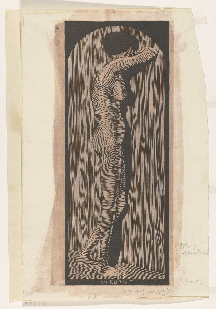 Verdriet (título original del objeto) de Samuel Jessurun de Mesquita (signed by artist)