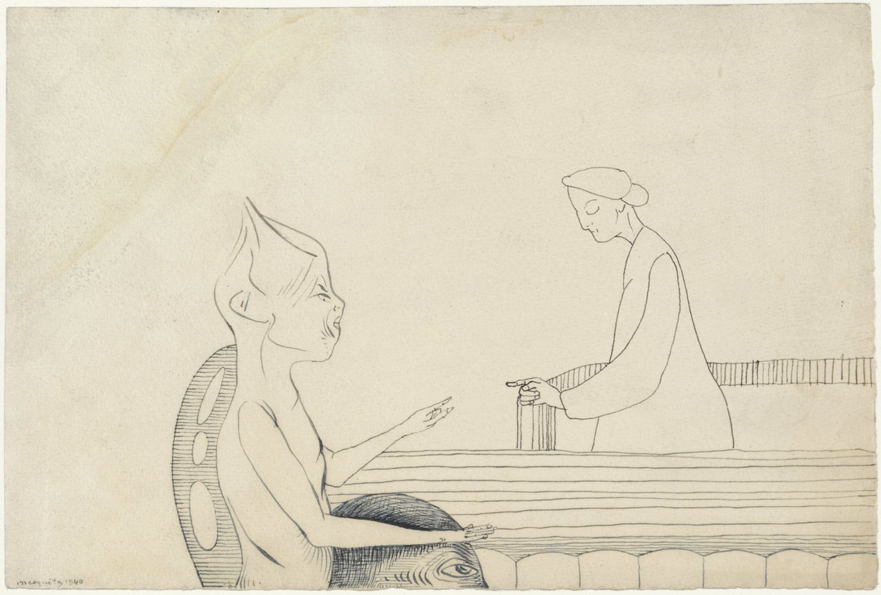 Dos figuras de fantasía que se señalan mutuamente de Samuel Jessurun de Mesquita