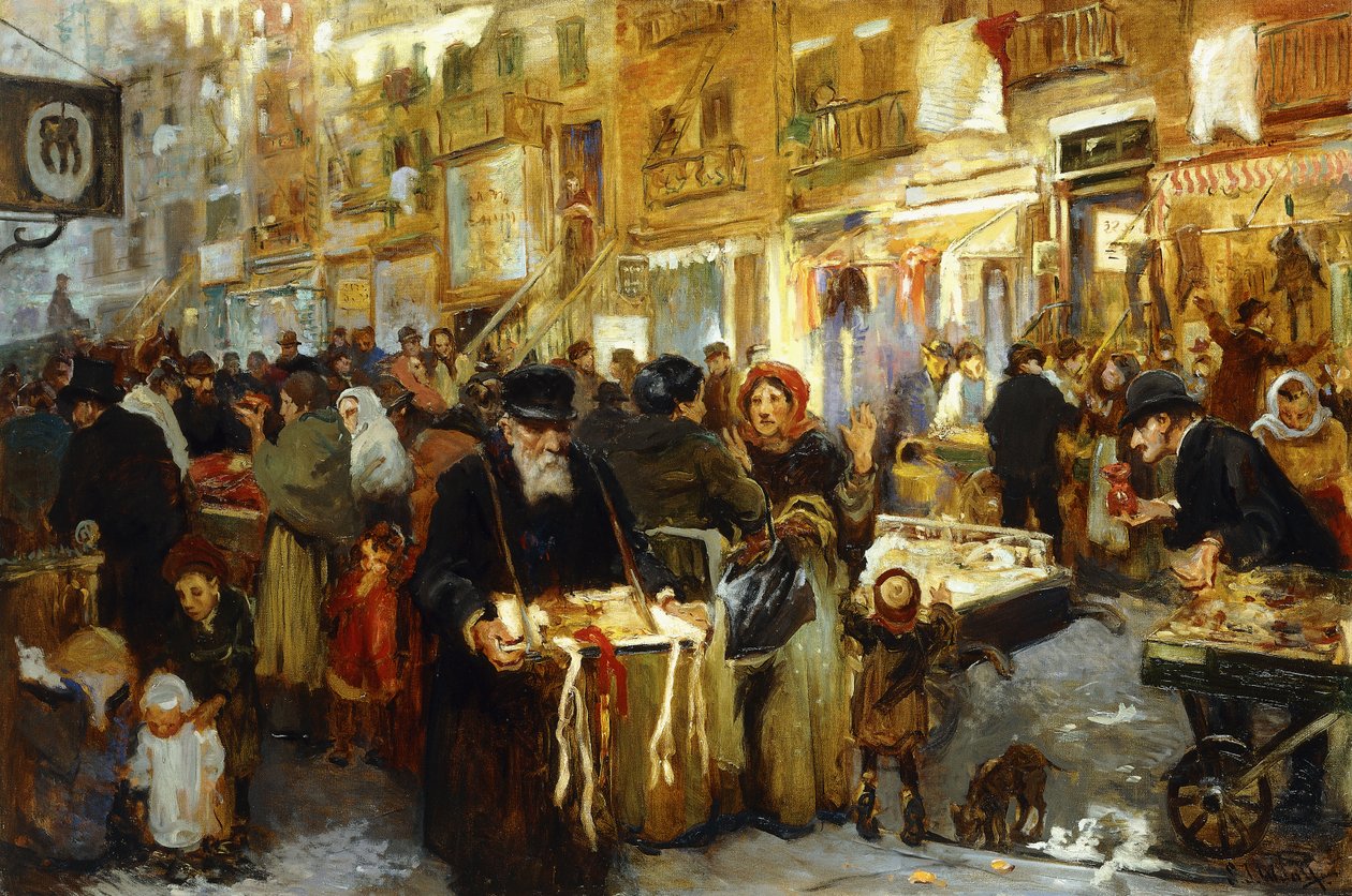 The Lower East Side, c.1914 (óleo sobre lienzo) de Samuel Johnson Woolf
