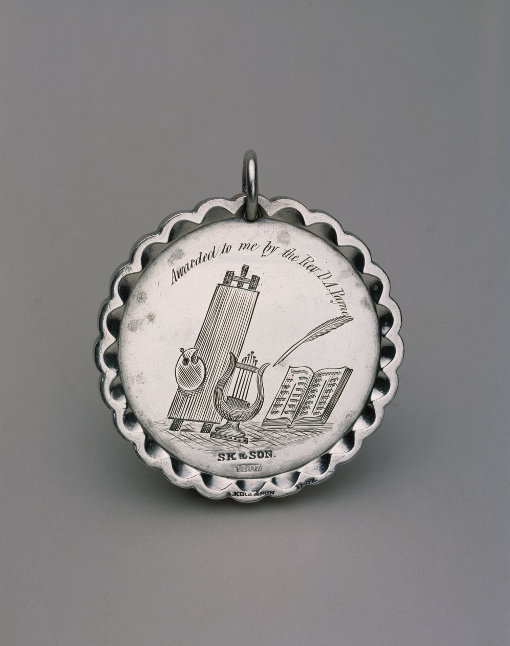 Medalla bordada, c.1850 (plata) de Samuel Kirk