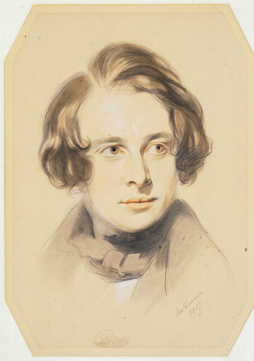 Primer retrato de Charles Dickens, 1837 de Samuel Laurence