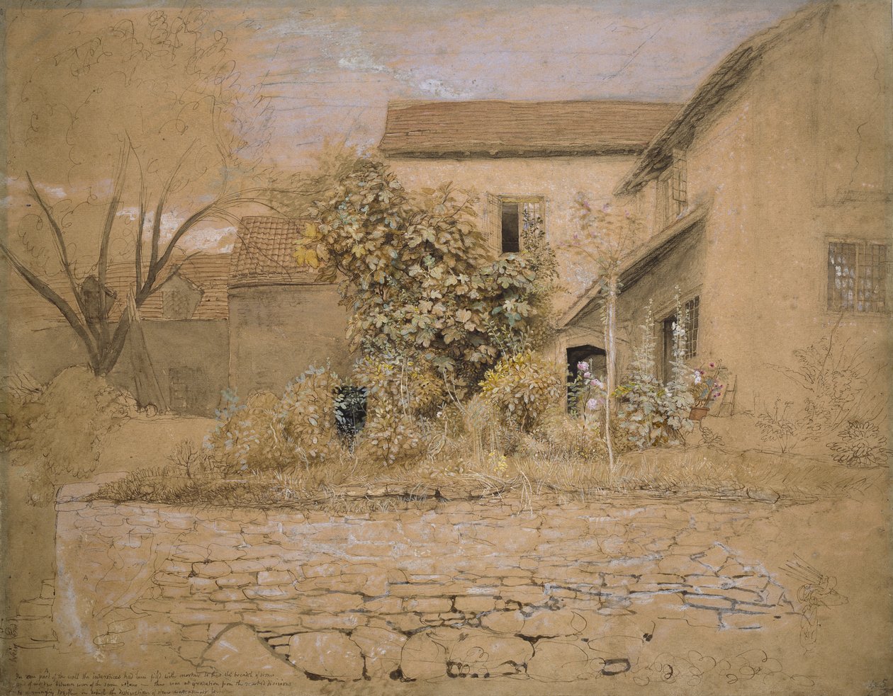 Una casa y jardín en Tintern, 1835 de Samuel Palmer