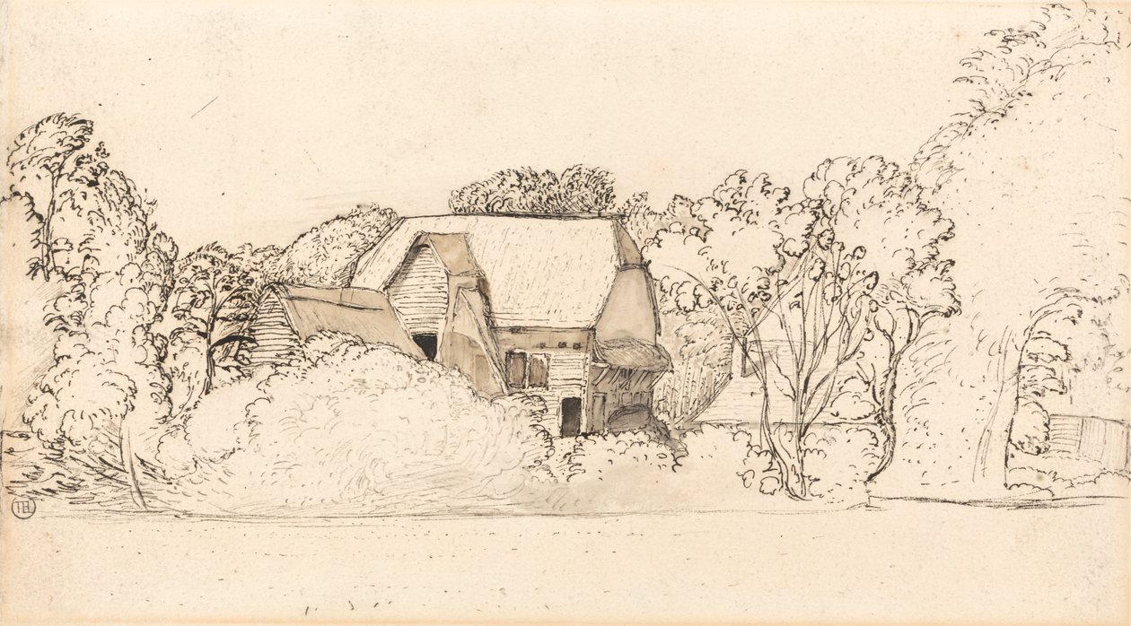 Un antiguo granero en Shoreham de Samuel Palmer