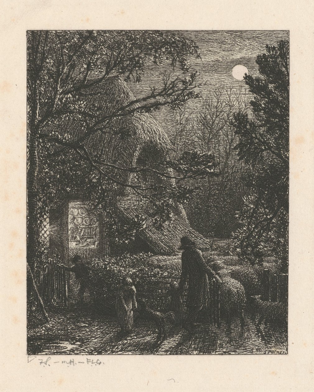 Navidad, o encerrar la última oveja en el redil de Samuel Palmer