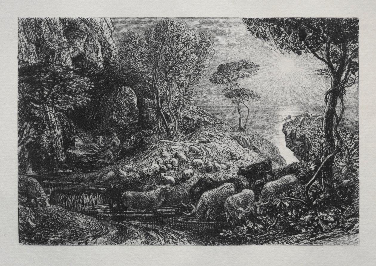 Moeris y Galatea, 1883 de Samuel Palmer