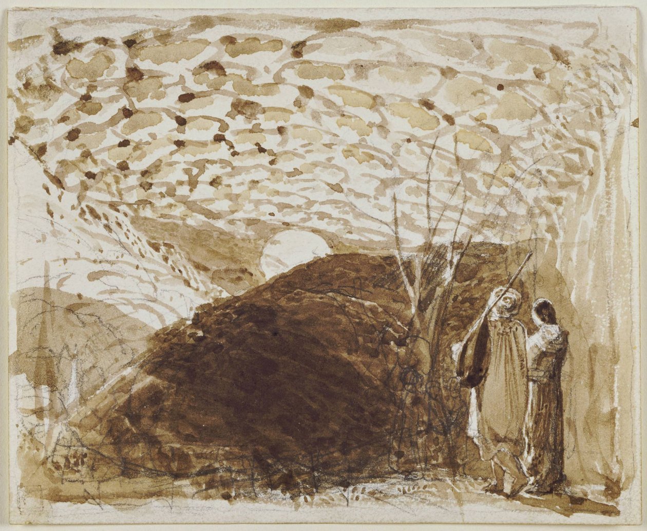 Paisaje a la luz de la luna de Samuel Palmer